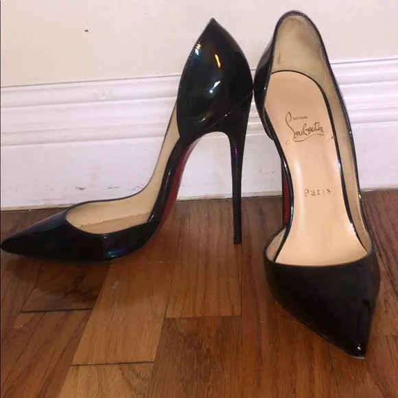 Christian Louboutin Iridescent Black Heels - Picture 2 of 7
